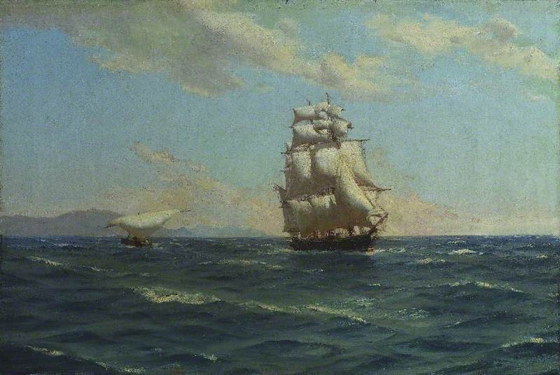 Off the Canaries, vintage artwork by Thomas Jacques Somerscales, 12x8" (A4) Poster