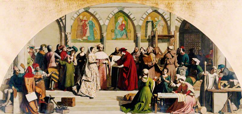 The Industrial Arts in Times of Peace, vintage artwork by Frederick Richard Pickersgill, A3 (16x12") Poster Print