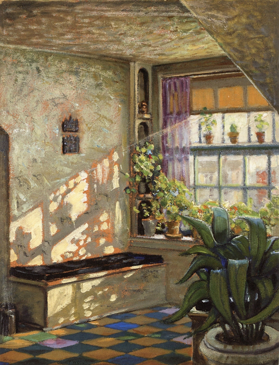 Sunlit Studio by Grant Wood,16x12(A3) Poster