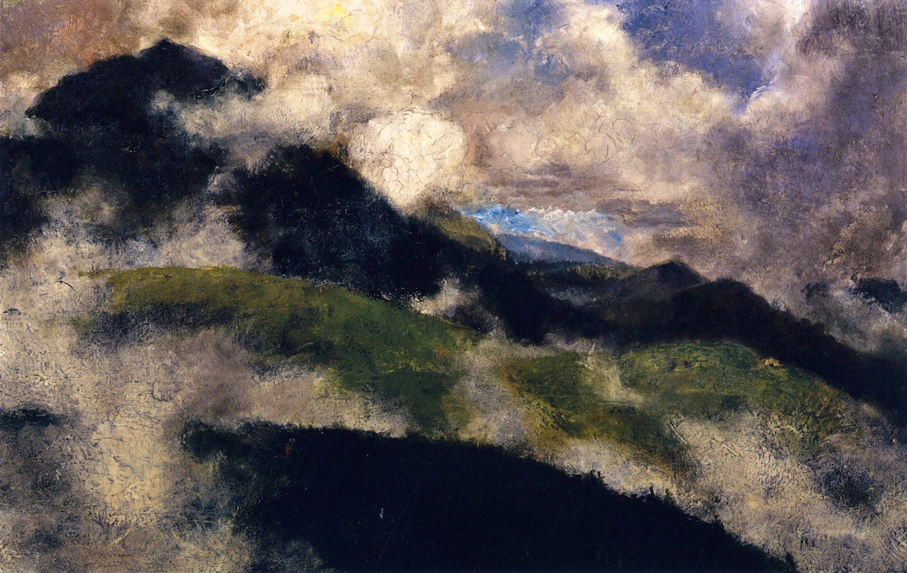 Alpine Landscape with Rising Fog by Franz Marc,16x12(A3) Poster