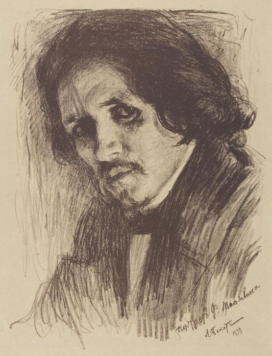 Portrait of Filipp Maliavin, vintage artwork by Leon Bakst, 12x8" (A4) Poster