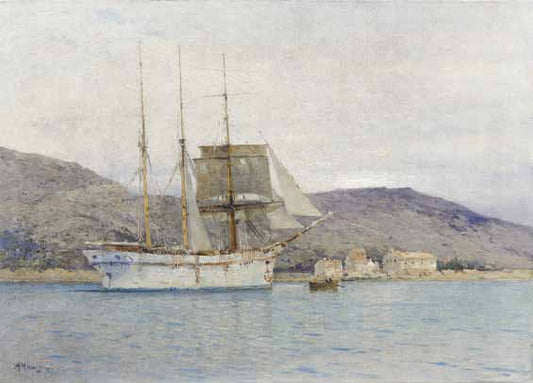 The Coast of Dalmatia, vintage artwork by Alexei Vasilievich Hanzen, 12x8" (A4) Poster