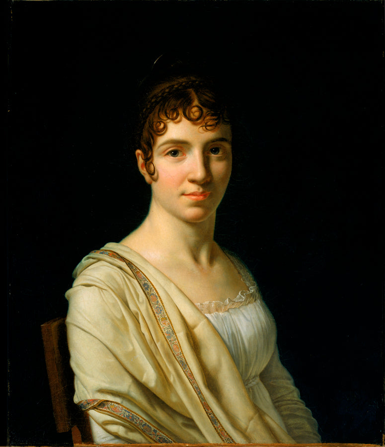 Madame Cabanis (Charlotte-Felicite Grouchy), vintage artwork by Anne-Louis Girodet de Roussy-Trioson, 12x8" (A4) Poster