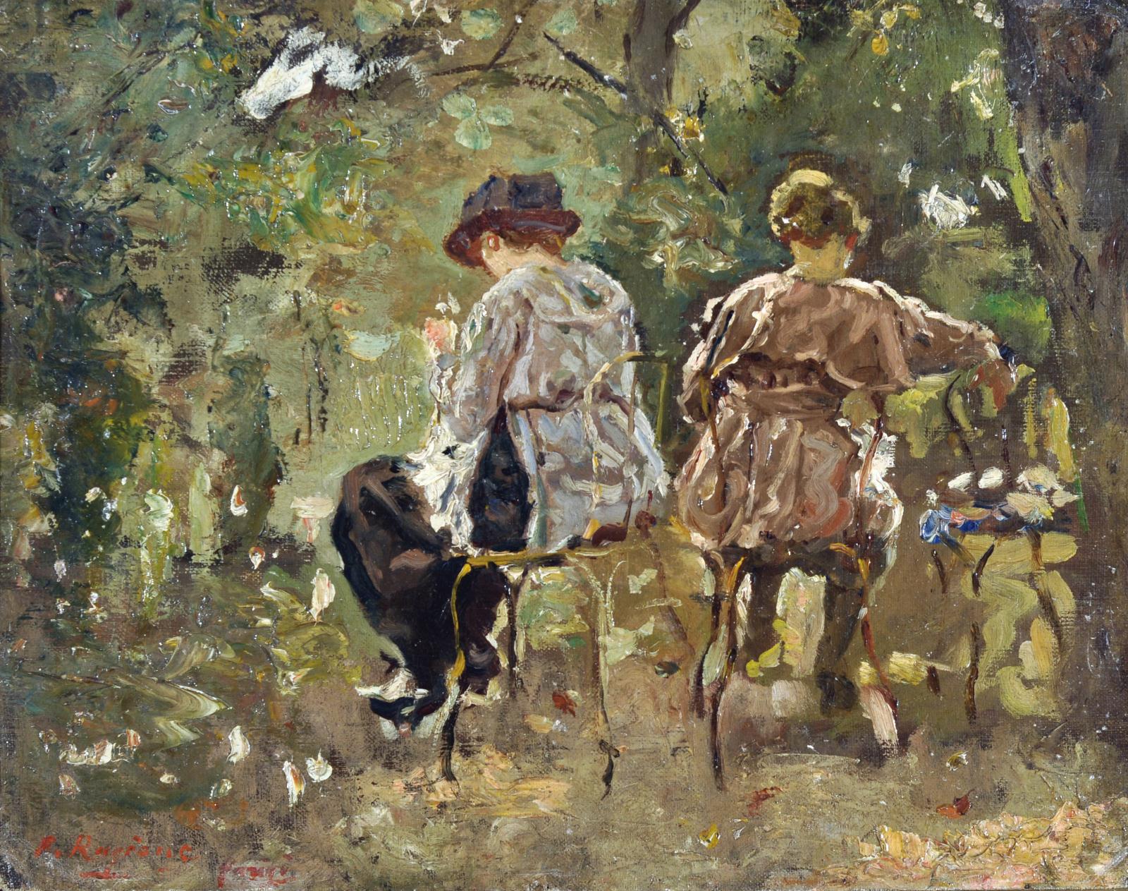 Women Sewing, vintage artwork by Raffaele Ragione, 12x8" (A4) Poster