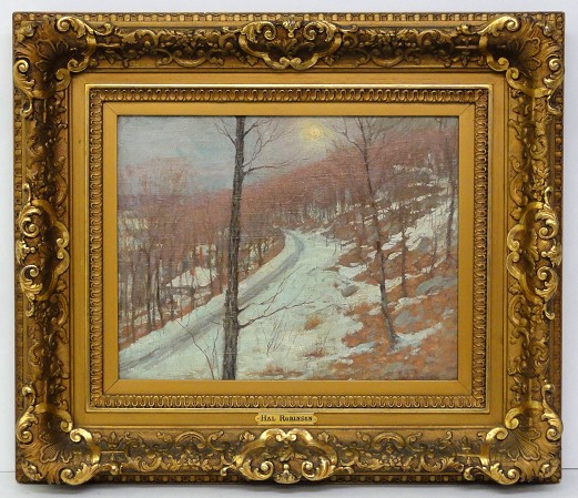 Winter Hillside, vintage artwork by Hal Robinson, 12x8" (A4) Poster