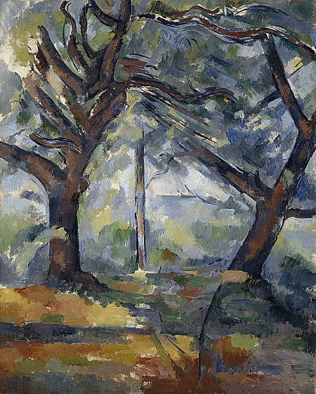 The Big Trees, vintage artwork by Paul Cezanne, 12x8" (A4) Poster