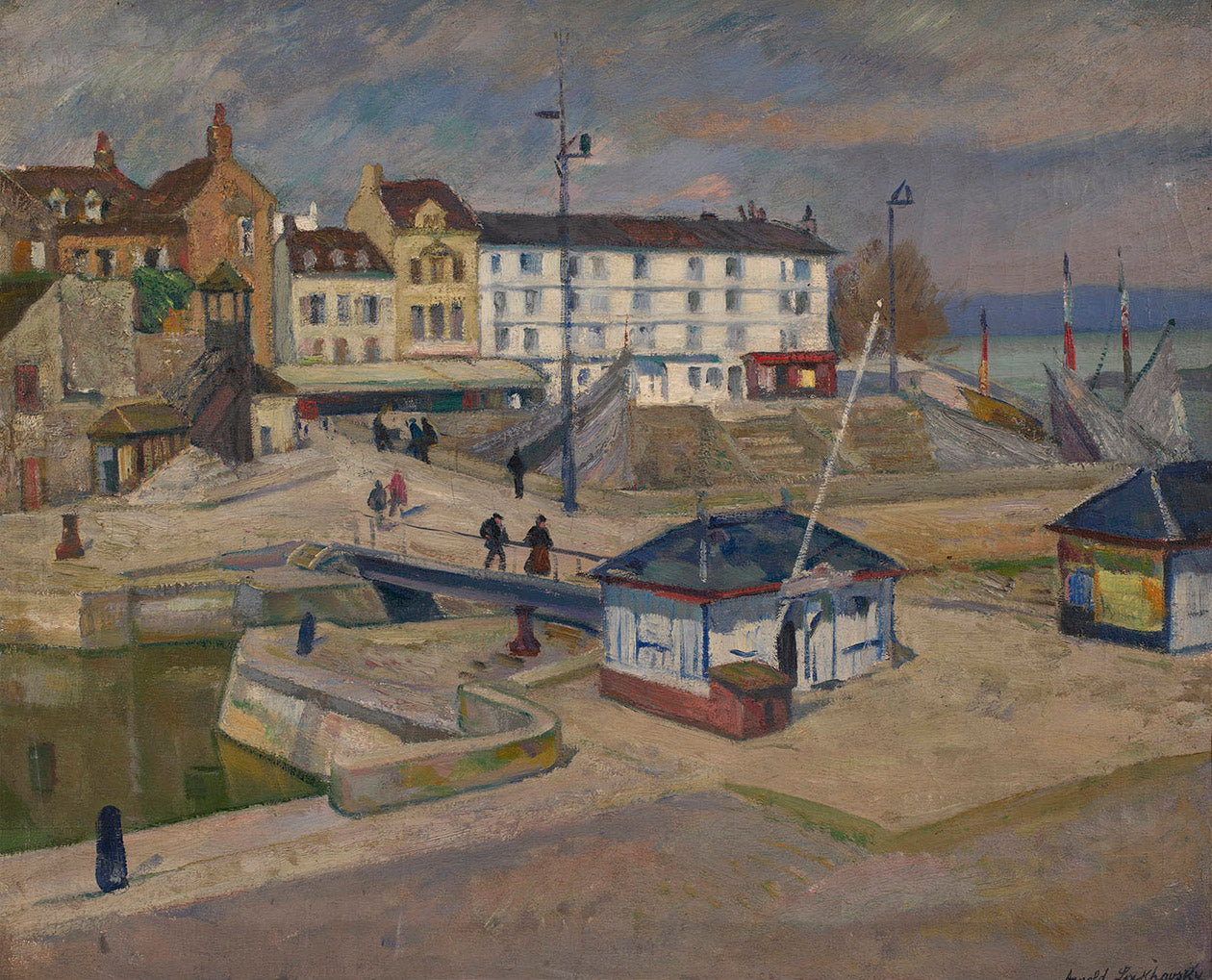 Seaside Townscape by Arnold Borisovich Lakhovsky,16x12(A3) Poster