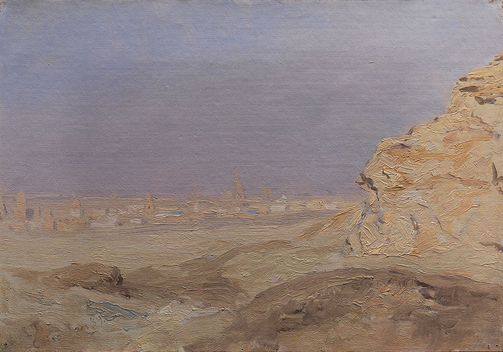 View of Cairo, vintage artwork by Laurits Tuxen, 12x8" (A4) Poster