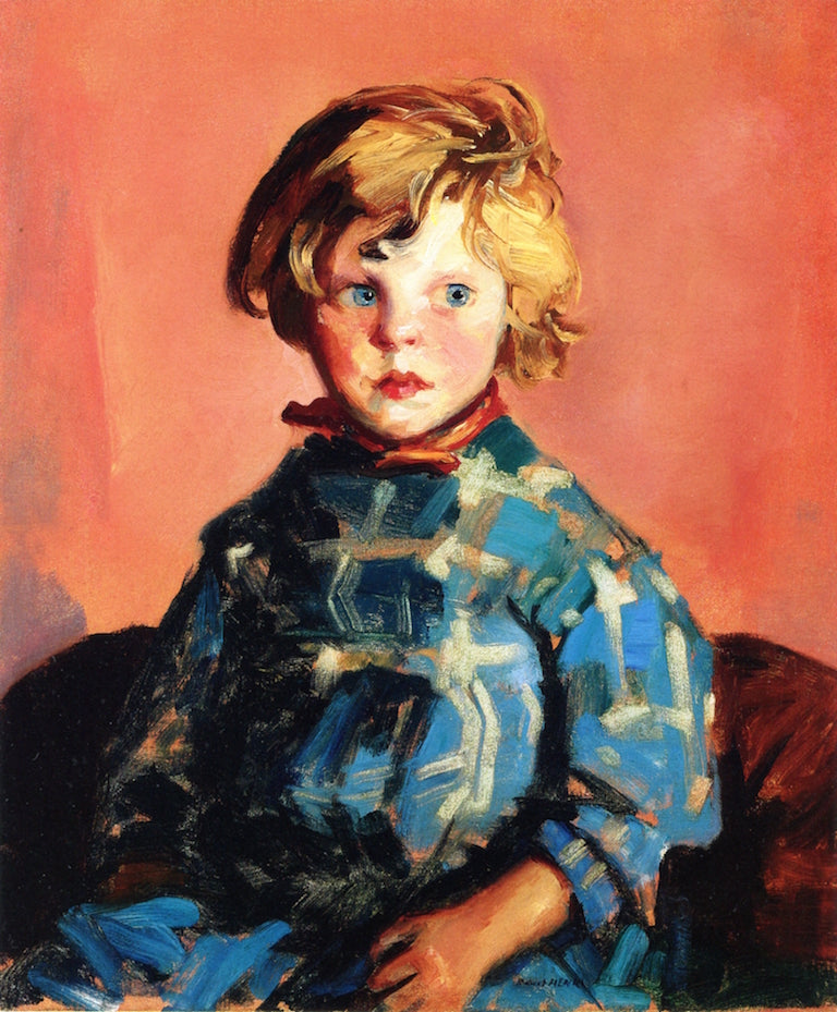The Blue Plaid Dress (Annie) by Robert Henri,A3(16x12")Poster