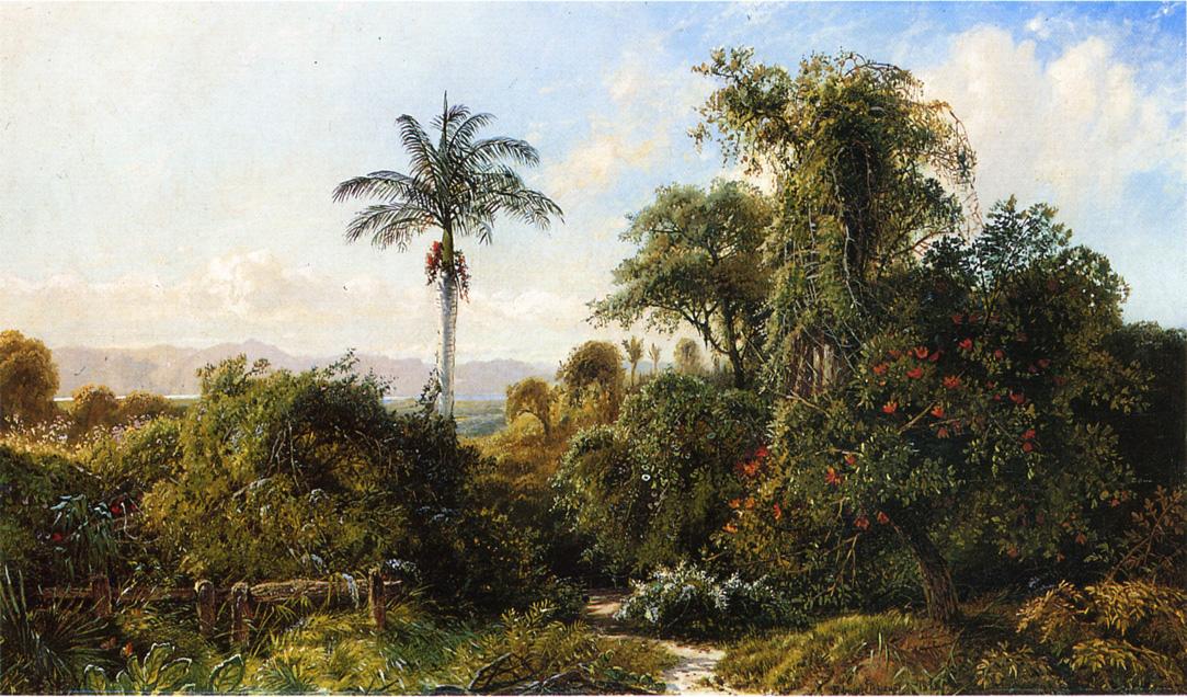 Cuban Landscape, vintage artwork by Edmund Darch Lewis, 12x8" (A4) Poster