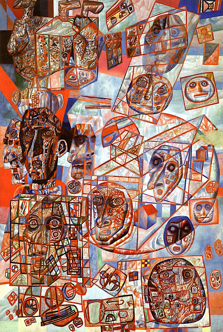 Heads by Pavel Filonov,16x12(A3) Poster