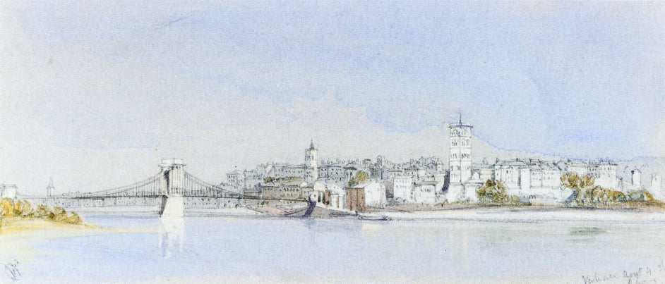 Valence, on the Rhone, vintage artwork by William Callow, R.W.S., A3 (16x12") Poster Print