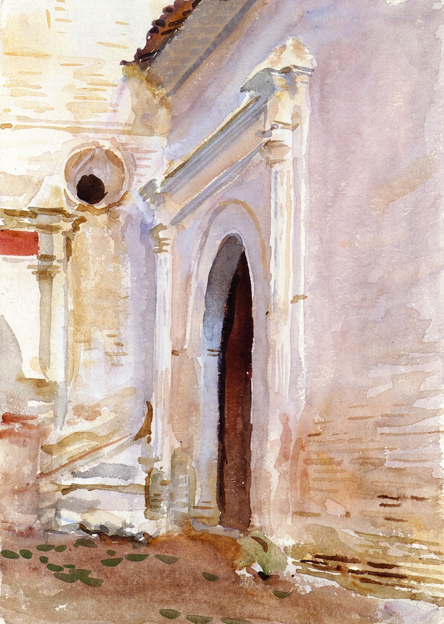 Arched Doorway, vintage artwork by John Singer Sargent, 12x8" (A4) Poster