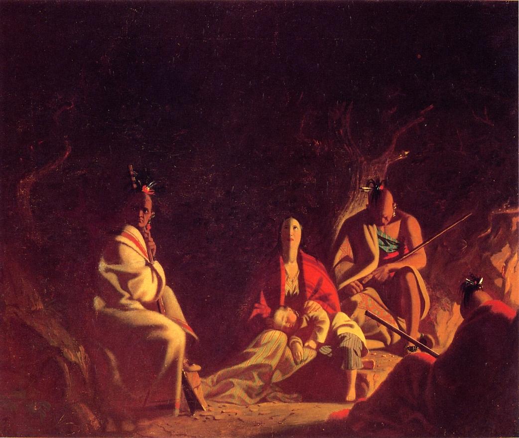 Captured by  Indians, vintage artwork by George Caleb Bingham, A3 (16x12") Poster Print