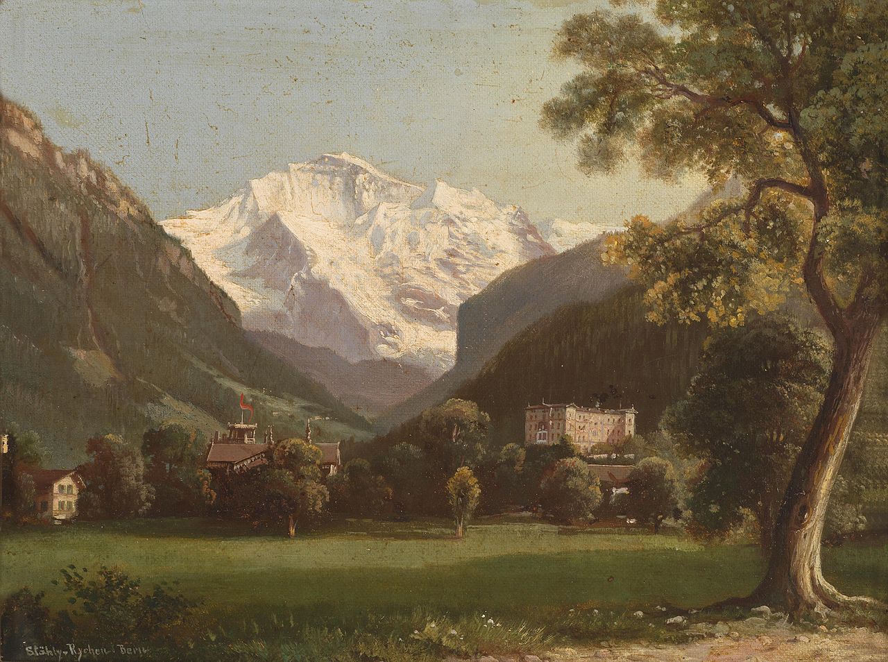 Jungfrau, vintage artwork by Hubert Sattler, A3 (16x12") Poster Print