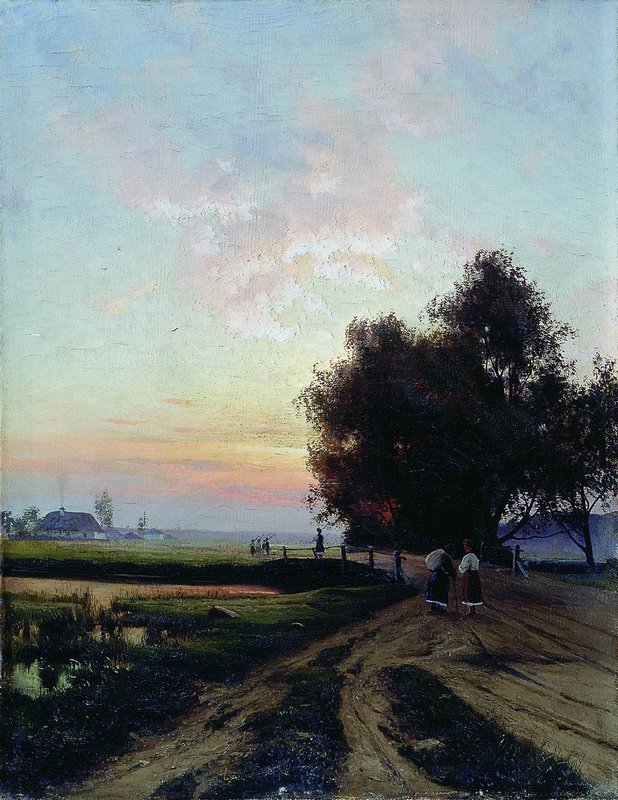 Summer Evening in Ukraine by Iosif Krachkovsky,A3(16x12")Poster