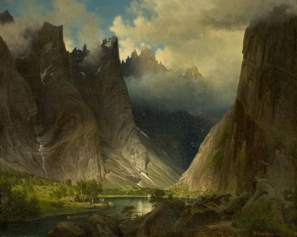 Valley of Romsdalen, vintage artwork by Johan Fredrik Eckersberg, A3 (16x12") Poster Print