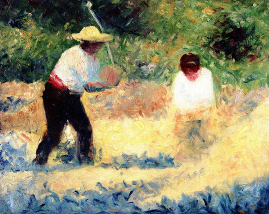 The Pile of Stones by Georges Seurat,A3(16x12")Poster
