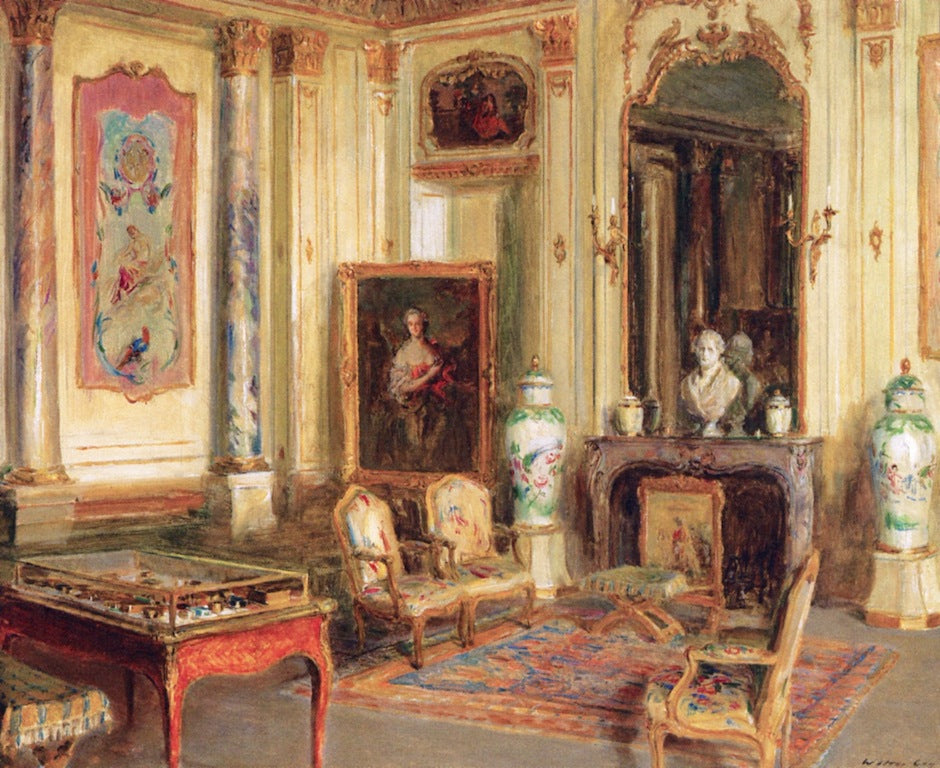 Salon in the Musee Jacauemart-Andre by Walter Gay,A3(16x12")Poster
