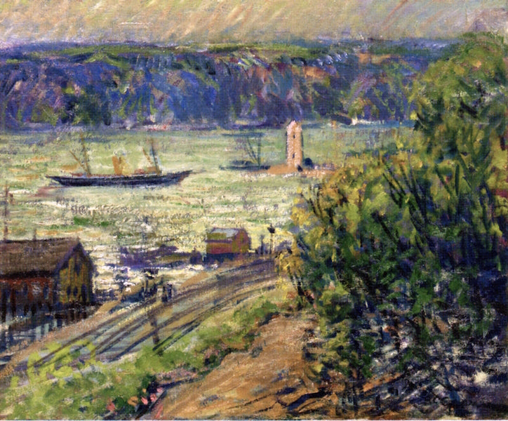 The Palisades from Riverdale, vintage artwork by Arthur Clifton Goodwin, 12x8" (A4) Poster