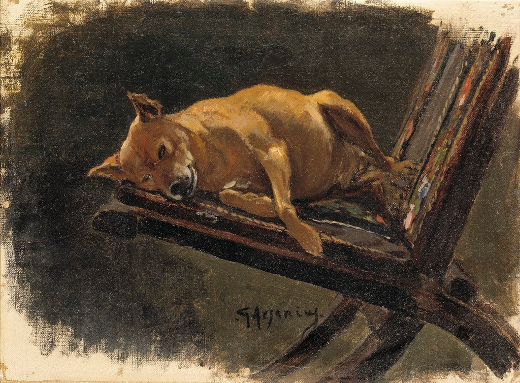 Dog, Lying Down by Karl Georg Arsenius,A3(16x12")Poster