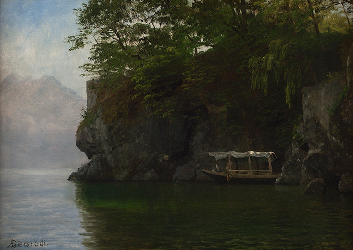 The Boating Party, vintage artwork by Albert Bierstadt, 12x8" (A4) Poster