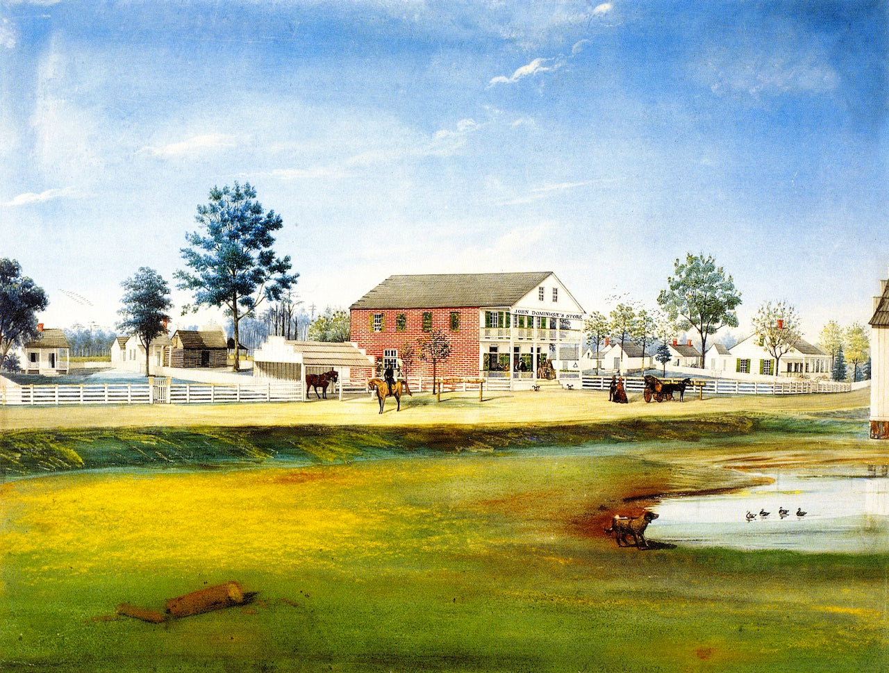 John Dominique's Store, vintage artwork by Marie Adrien Persac, 12x8" (A4) Poster