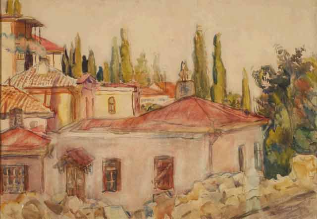 Crimean Landscape by Aristarkh Lentulov,16x12(A3) Poster