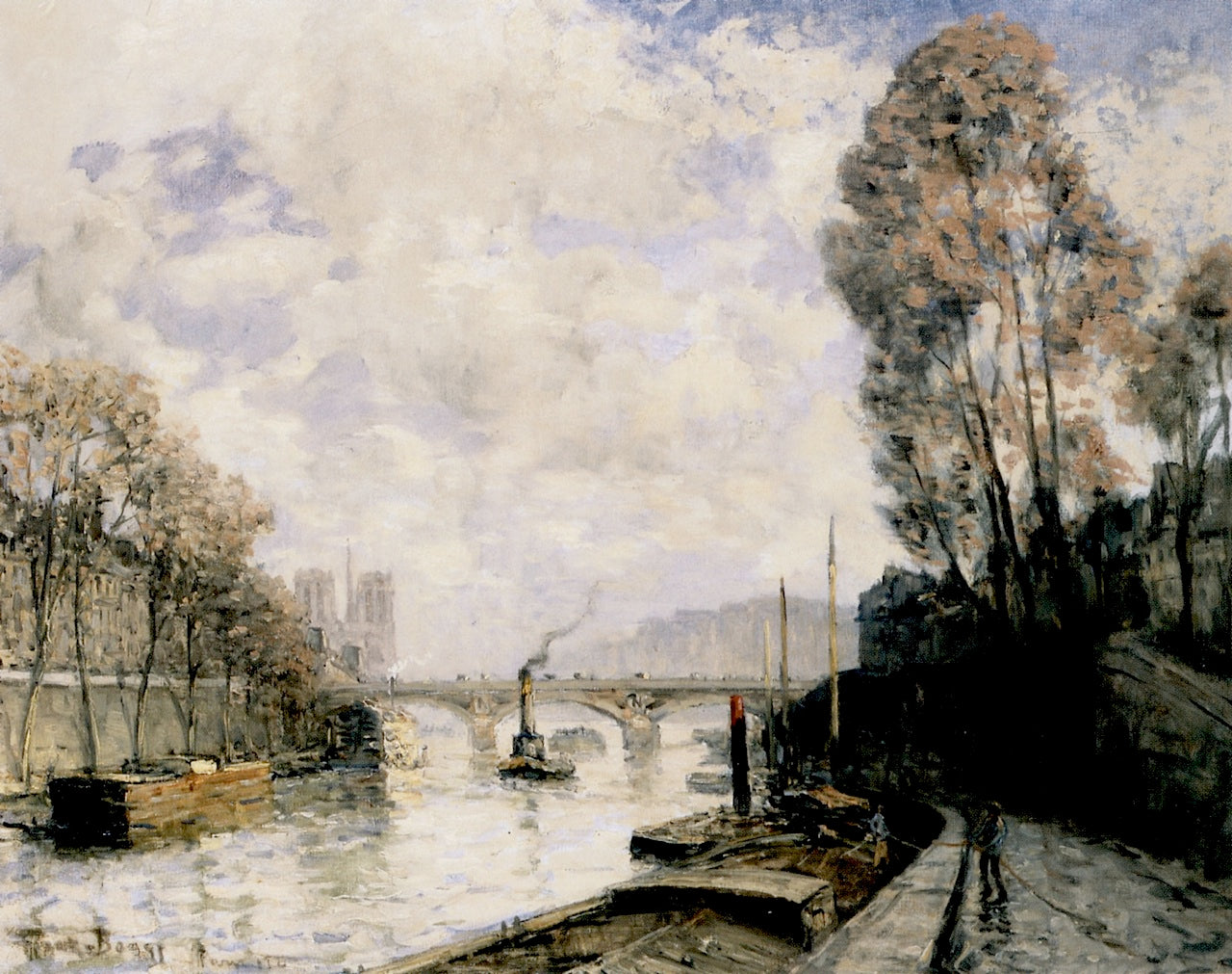 Pont St. Michel by Frank Myers Boggs,A3(16x12")Poster