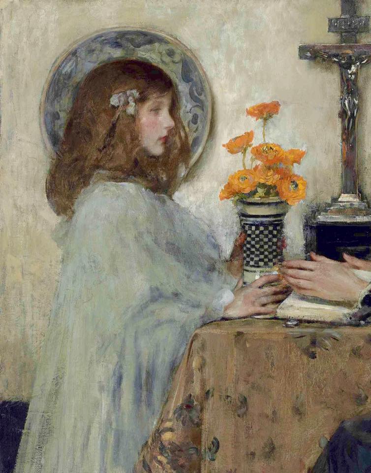 The Offering, vintage artwork by Sir James Jebusa Shannon, 12x8" (A4) Poster