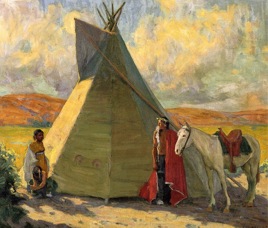 Crow Tent by Eanger Irving Couse,A3(16x12")Poster
