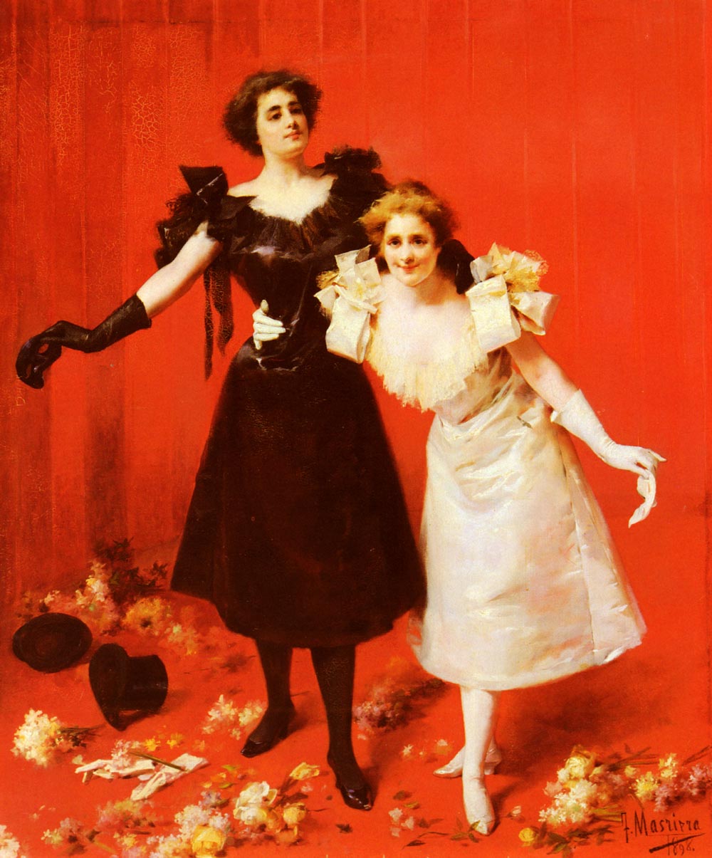 The Belles of the Ball, vintage artwork by Francisco Masriera y Manovens, 12x8" (A4) Poster
