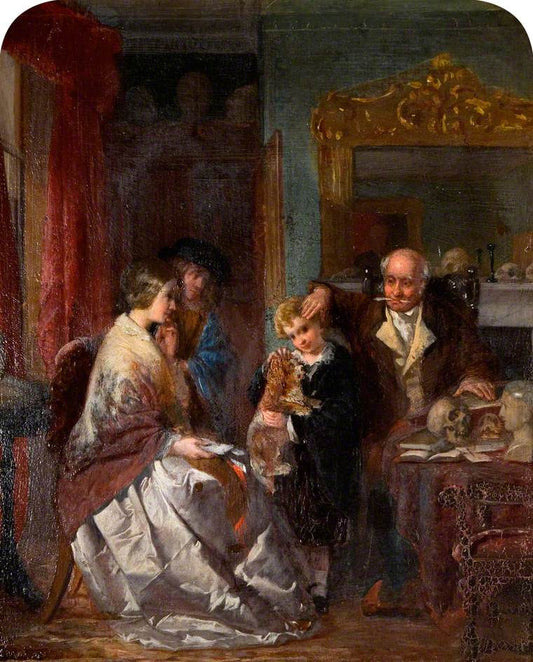 Study for 'The Phrenologist', vintage artwork by William Henry Knight, 12x8" (A4) Poster