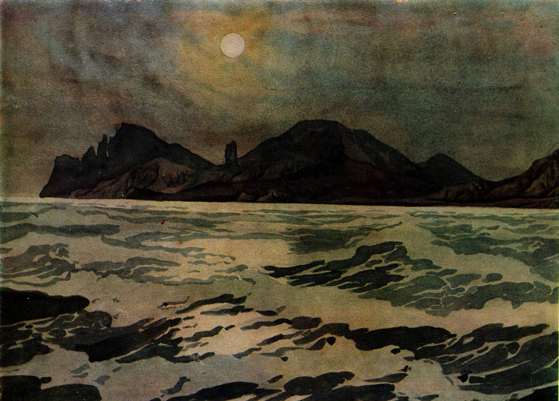 Moonlit Night by Maximilian Voloshin,16x12(A3) Poster