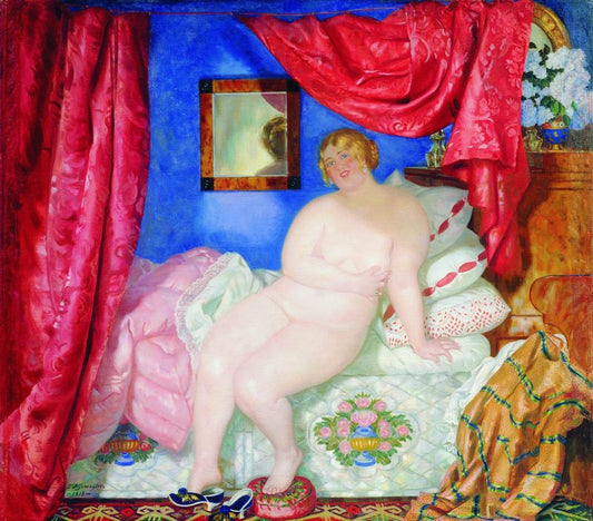 A Beauty by Boris Mikhailovich Kustodiev,16x12(A3) Poster