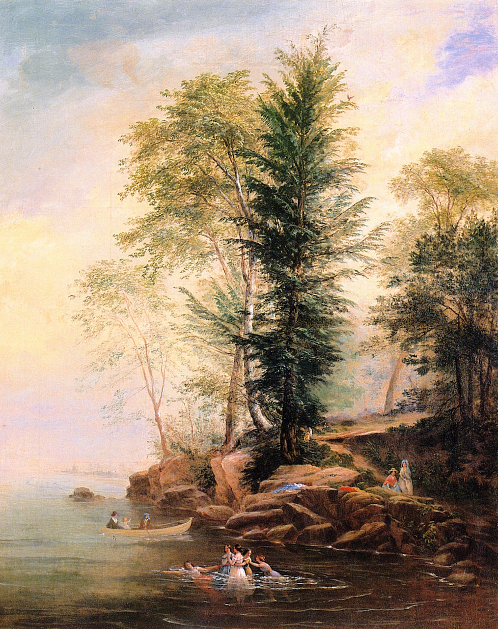 July Morning on the Kennebec River, vintage artwork by Henry Cheever Pratt, A3 (16x12") Poster Print
