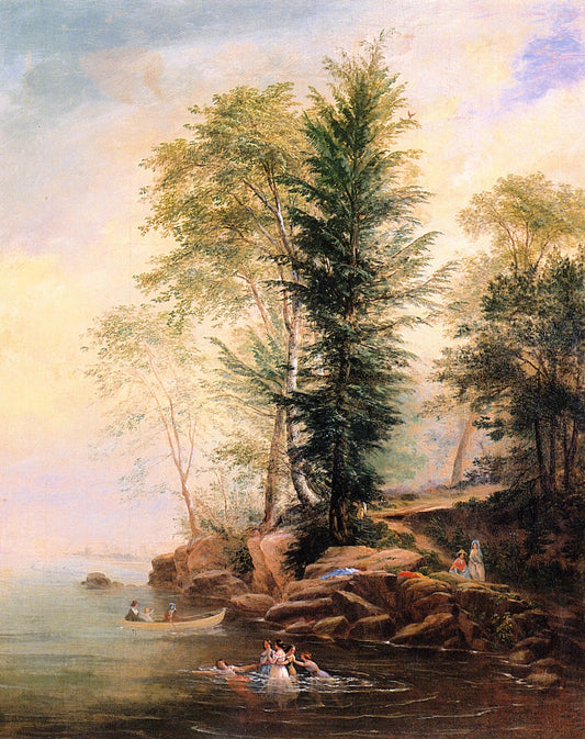 July Morning on the Kennebec River, vintage artwork by Henry Cheever Pratt, A3 (16x12") Poster Print
