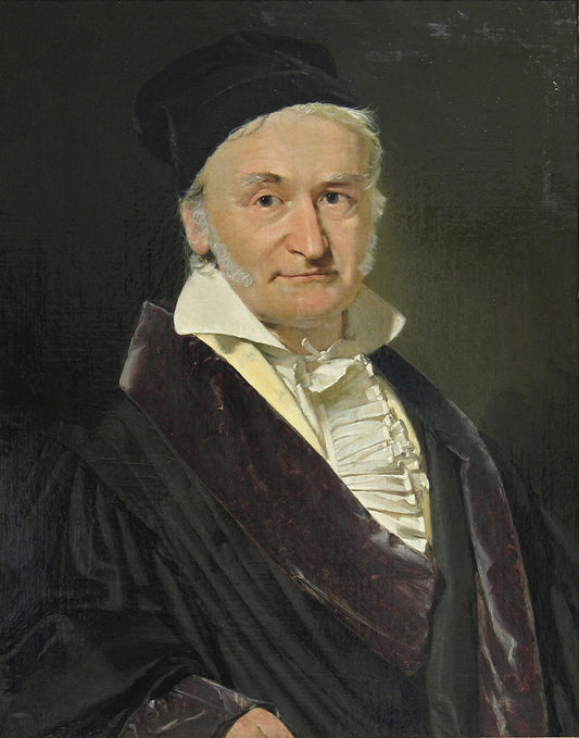 Carl Friedrich Gauss, vintage artwork by Christian Albrecht Jensen, 12x8" (A4) Poster