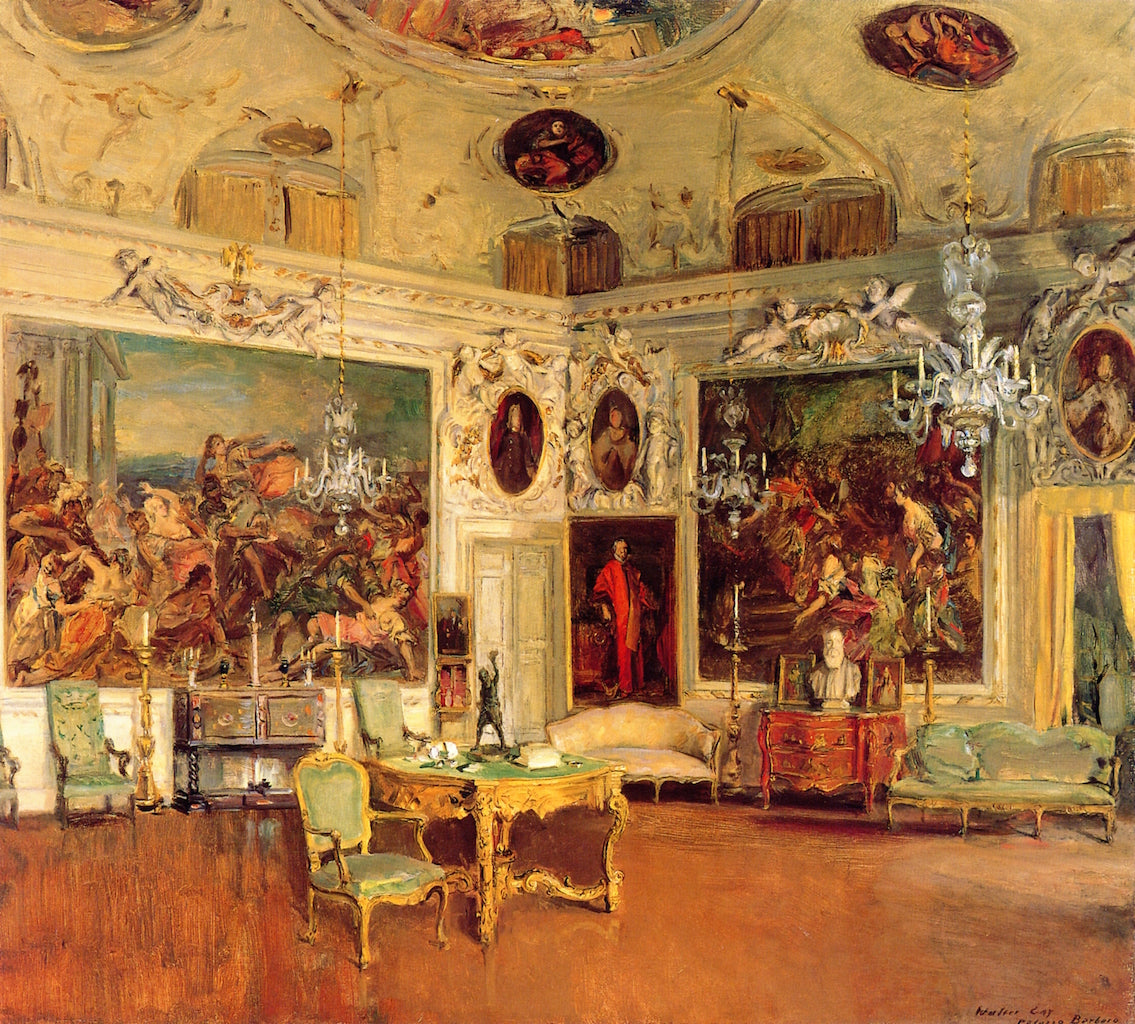 Interior of Palazzo Barbaro, Venice by Walter Gay,A3(16x12")Poster