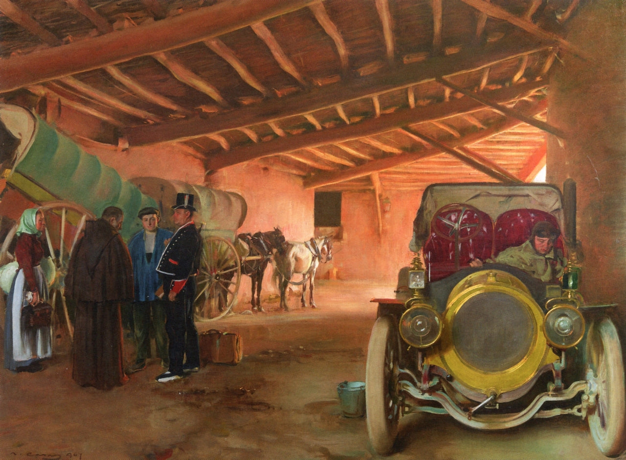 La Cochera by Ramon Casas y Carbo,A3(16x12")Poster