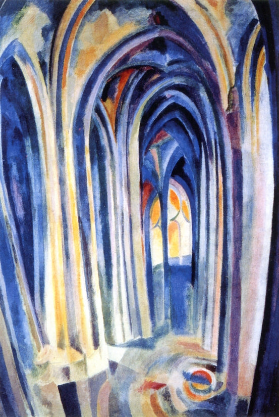 Saint-Sevrin no. 7, vintage artwork by Robert Delaunay, 12x8" (A4) Poster