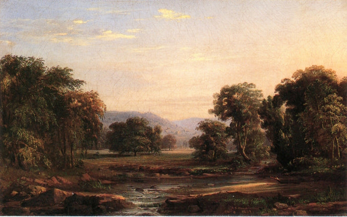 Landscape with Brook, vintage artwork by Robert Seldon Duncanson, A3 (16x12