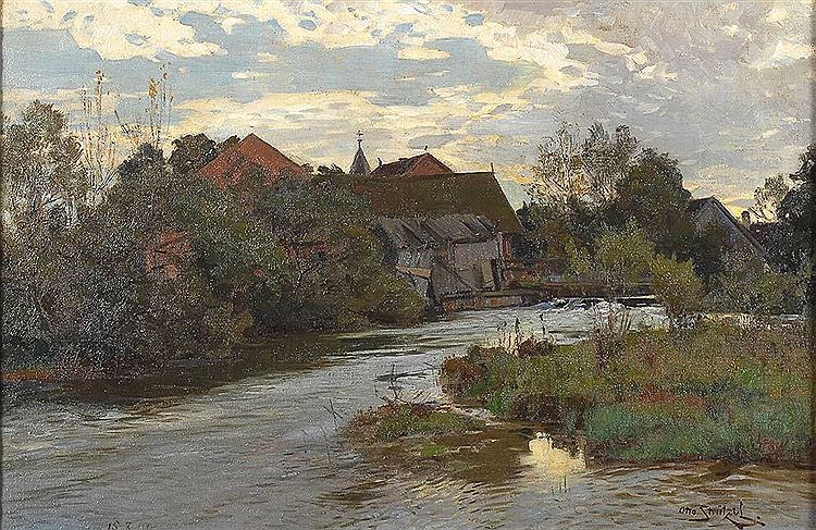 Mill at Emmering by Otto Strutzel,A3(16x12")Poster