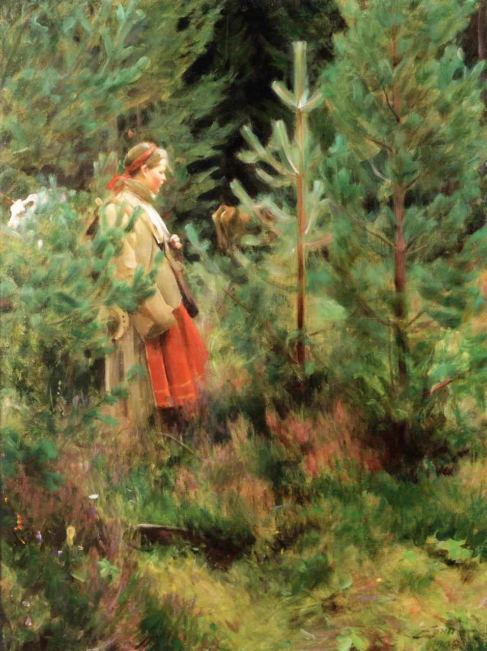 Herdsmaid by Anders Zorn,A3(16x12")Poster