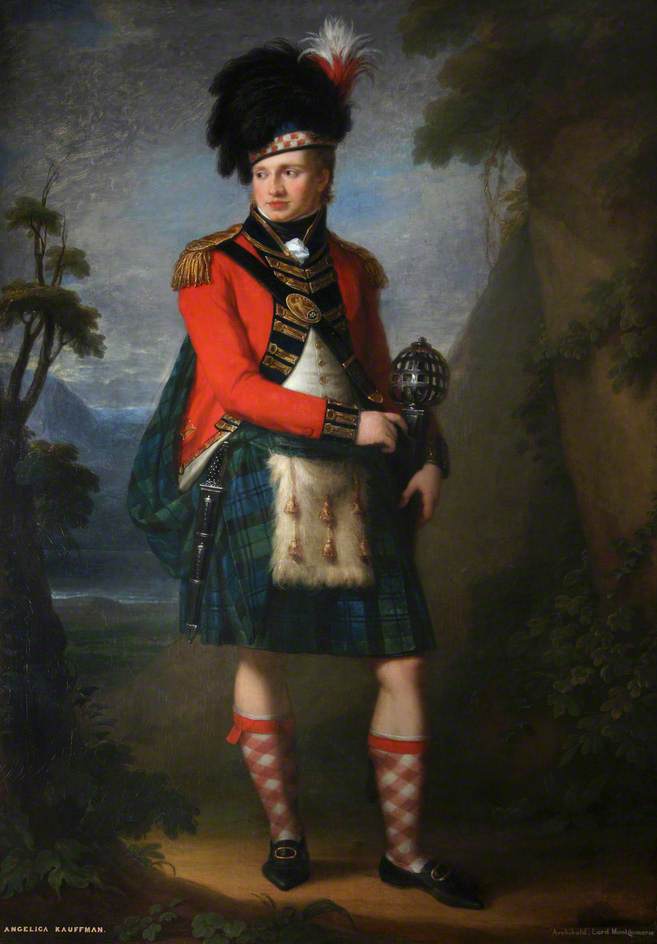 Archibald, Lord Montgomerie, vintage artwork by Angelica Kauffmann, 12x8" (A4) Poster
