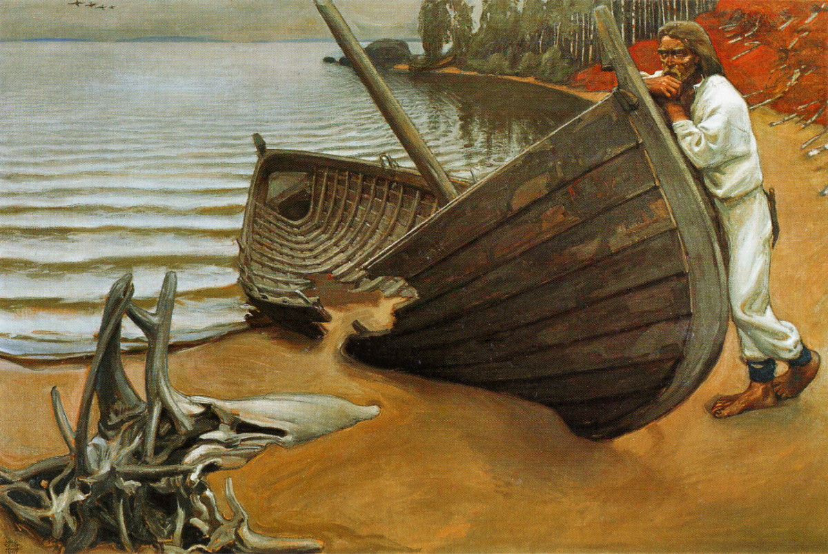The Boat's Lament, vintage artwork by Akseli Gallen-Kallela, 12x8" (A4) Poster