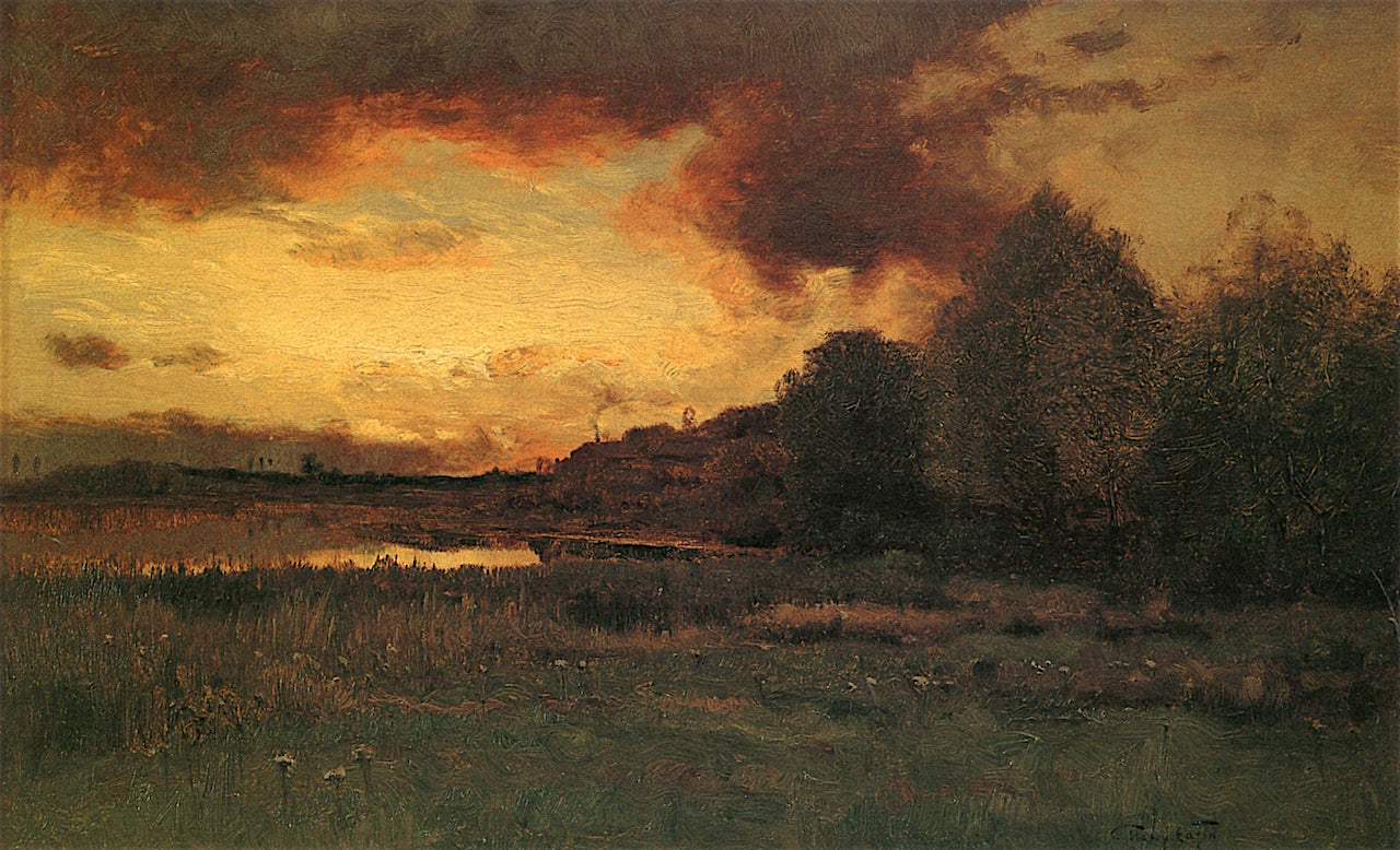 Sunset after a Storm, vintage artwork by Charles Harry Eaton, 12x8" (A4) Poster