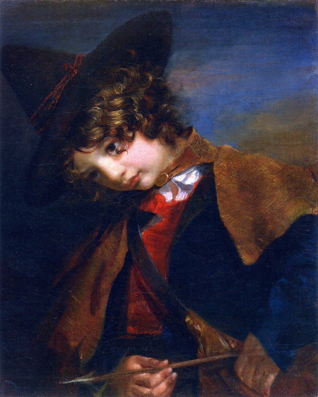 Cupid Disguised as a Roman Shepherd Boy, vintage artwork by James E. Freeman, A3 (16x12") Poster Print