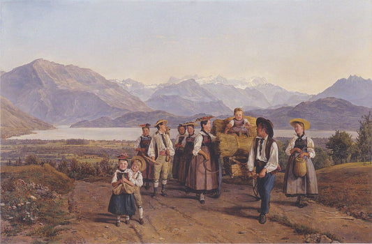 Homecoming from the Harvest, vintage artwork by Ferdinand Georg Waldmüller, A3 (16x12") Poster Print