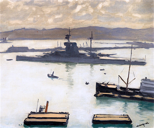Cruiser, against the Light, vintage artwork by Albert Marquet, 12x8" (A4) Poster